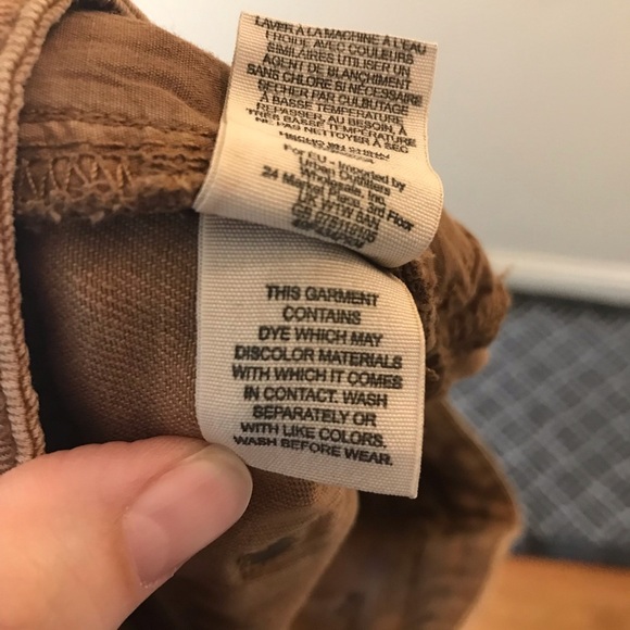 Free People Irreplaceable Cut Off Denim Shorts 24 tan brown jeans - Picture 9 of 10